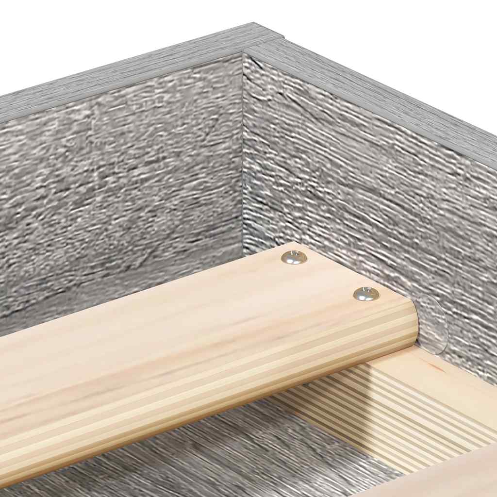 Cadre de lit sans matelas sonoma gris 120x190 cm - XIOS