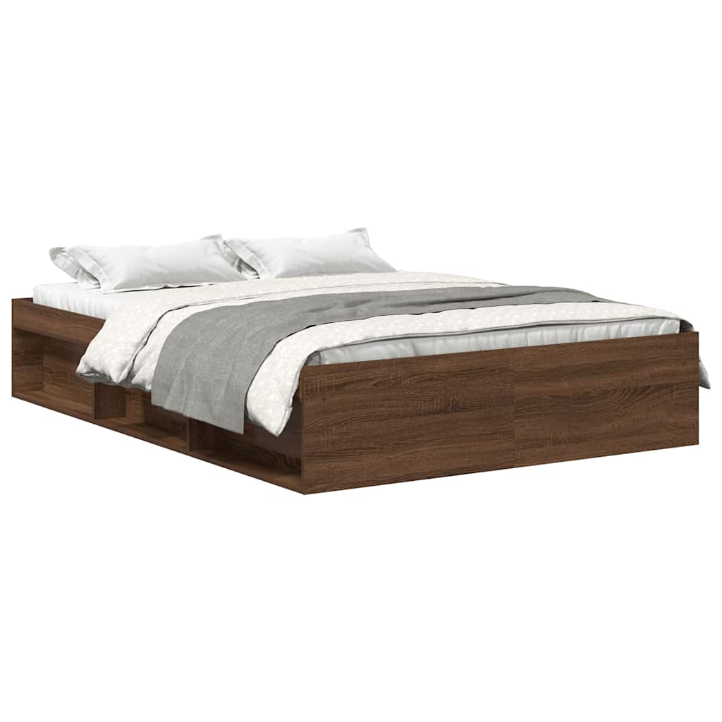 Cadre de lit sans matelas chêne marron 120x190 cm - XIOS