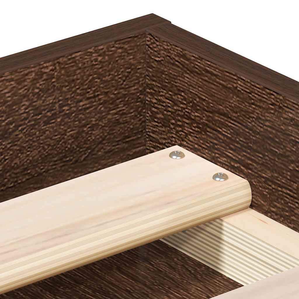 Cadre de lit sans matelas chêne marron 120x190 cm - XIOS