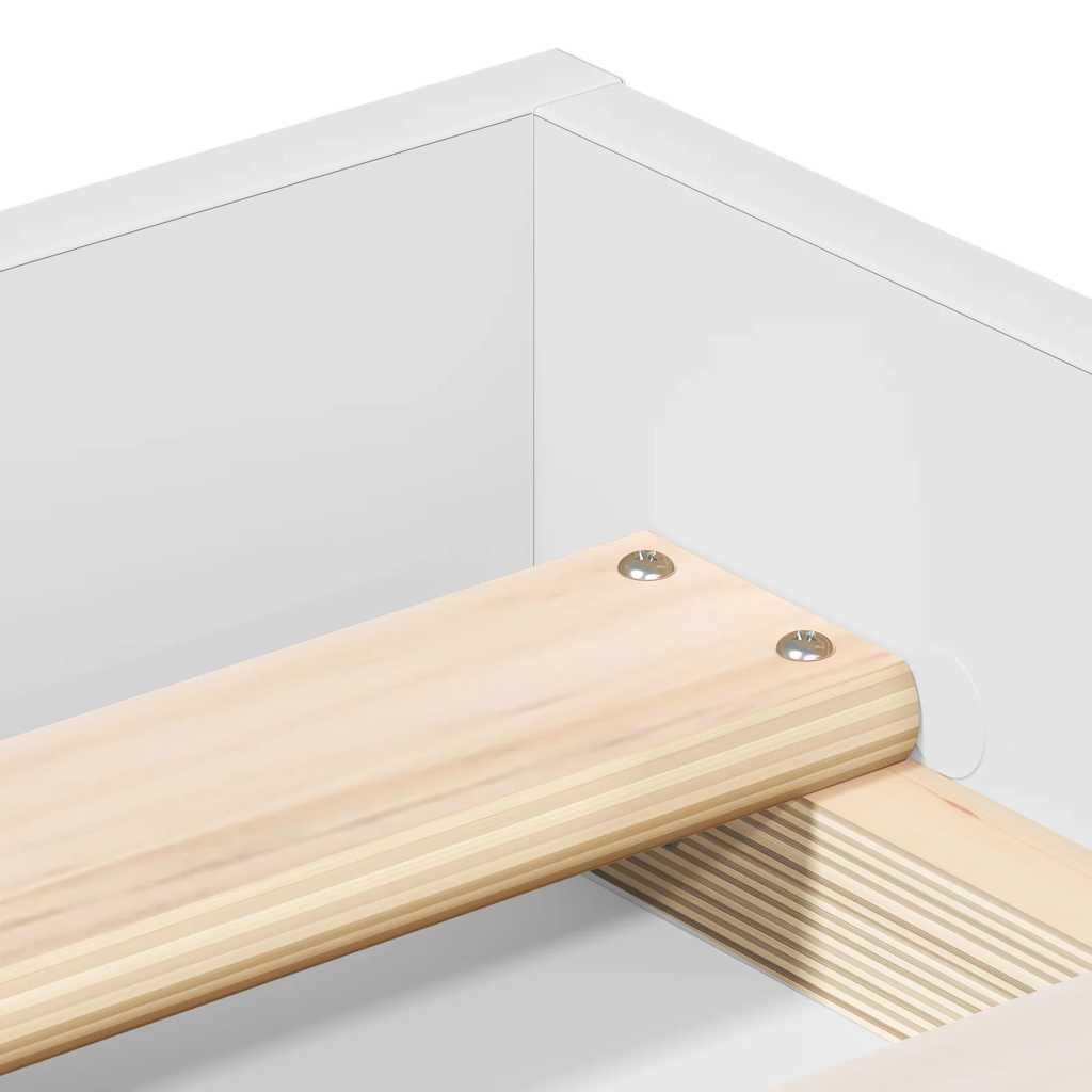 Cadre de lit sans matelas blanc 140x190 cm - XIOS
