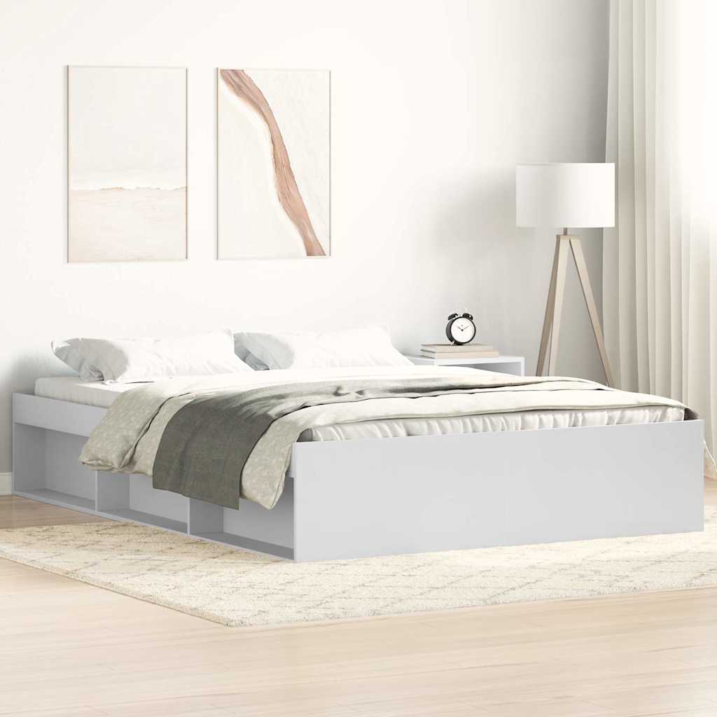 Cadre de lit sans matelas blanc 140x190 cm - XIOS