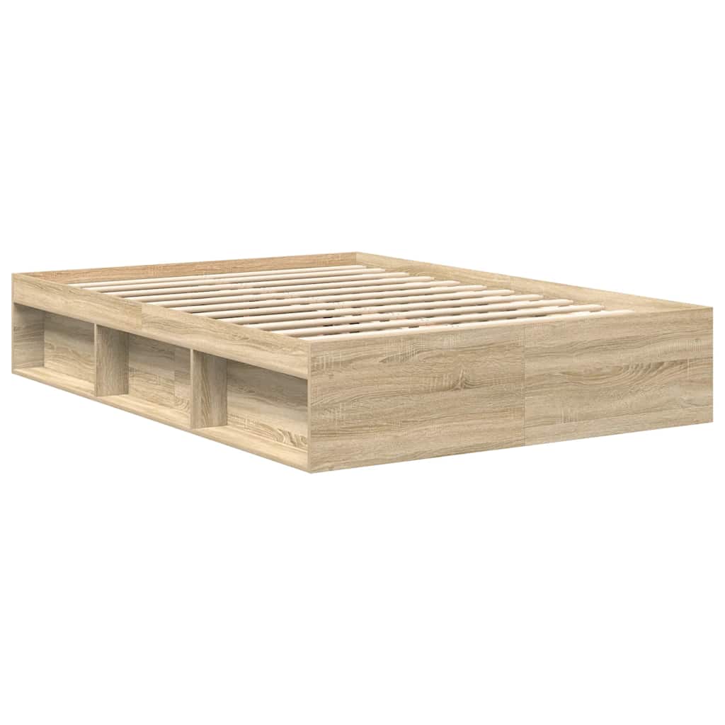 Cadre de lit sans matelas chêne sonoma 140x190 cm - XIOS
