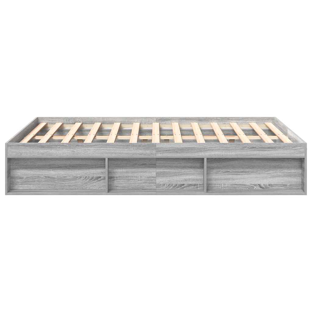 Cadre de lit sans matelas sonoma gris 140x190 cm - XIOS