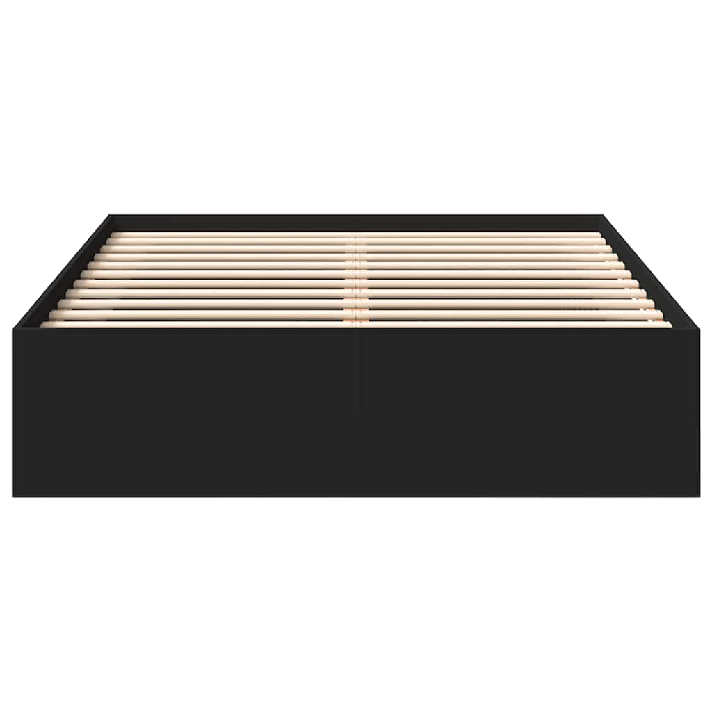 Cadre de lit sans matelas noir 135x190 cm - XIOS