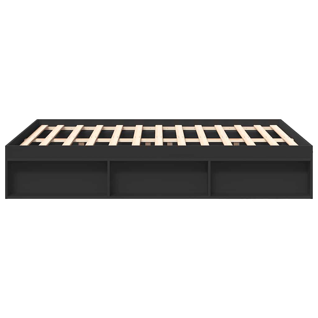 Cadre de lit sans matelas noir 135x190 cm - XIOS