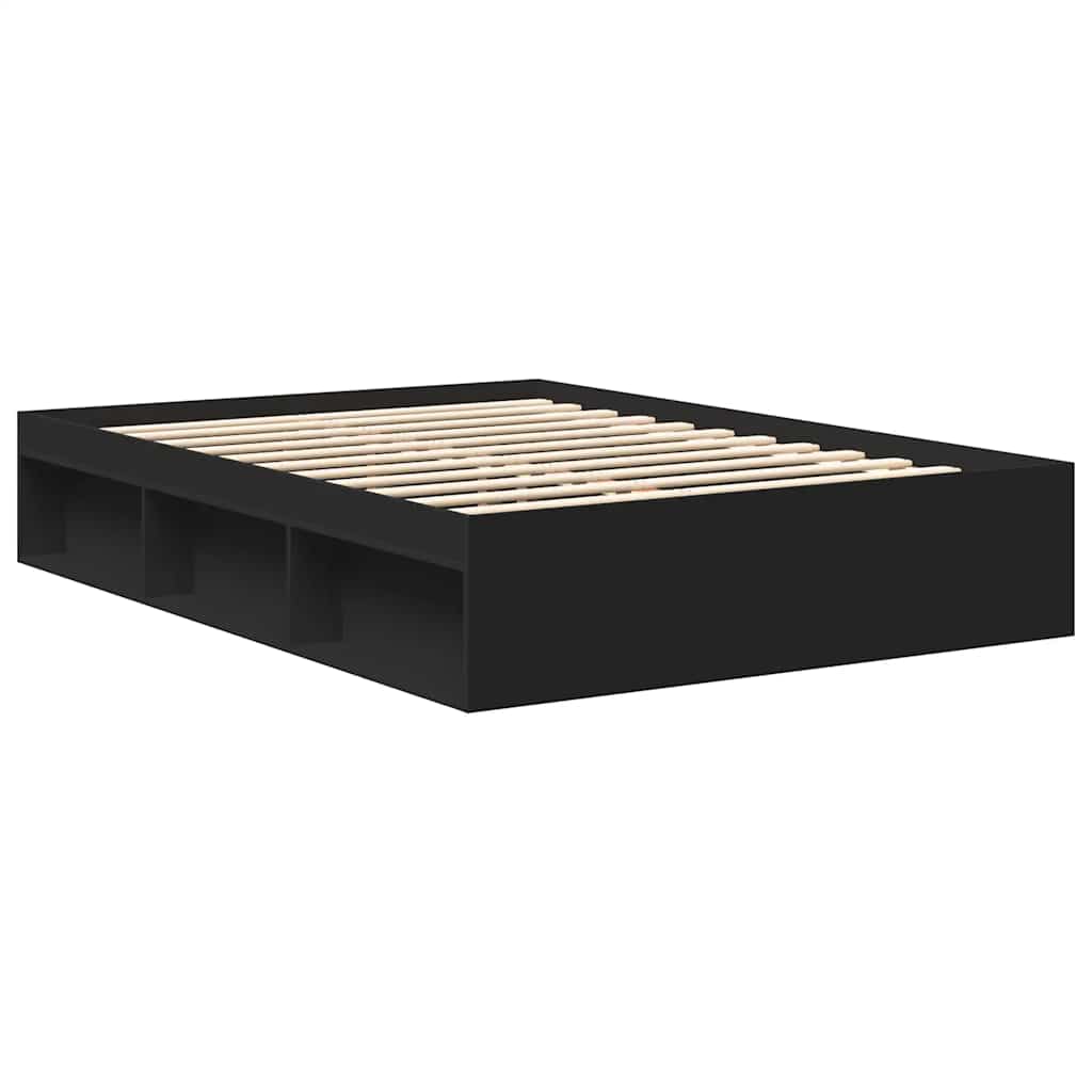 Cadre de lit sans matelas noir 135x190 cm - XIOS