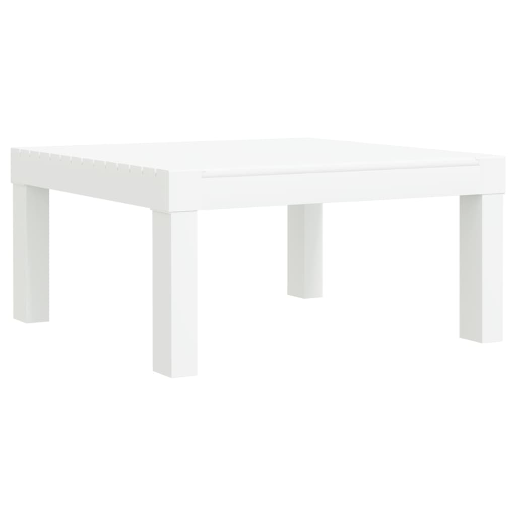 Salon de jardin avec coussins 3 pcs blanc PP