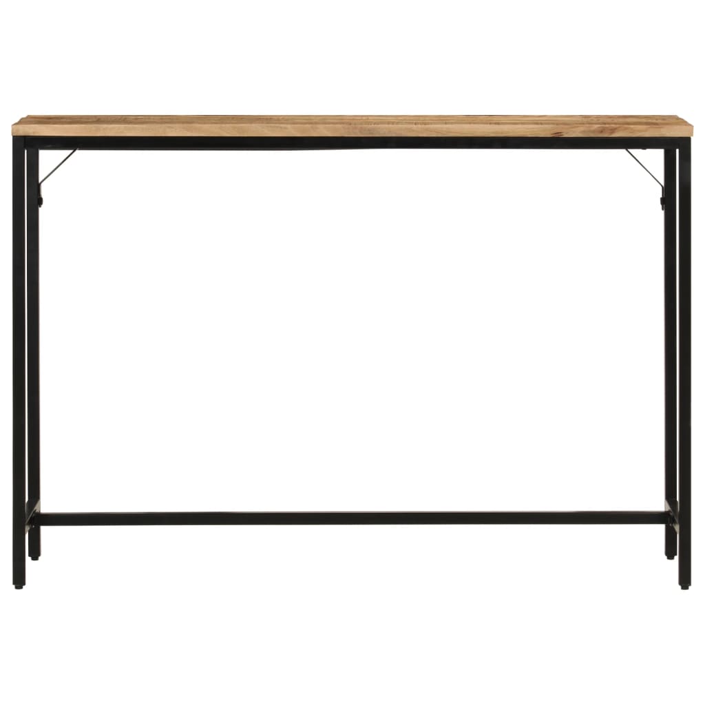 Table console 110x30x75 cm bois de manguier massif brut et fer - XIOS