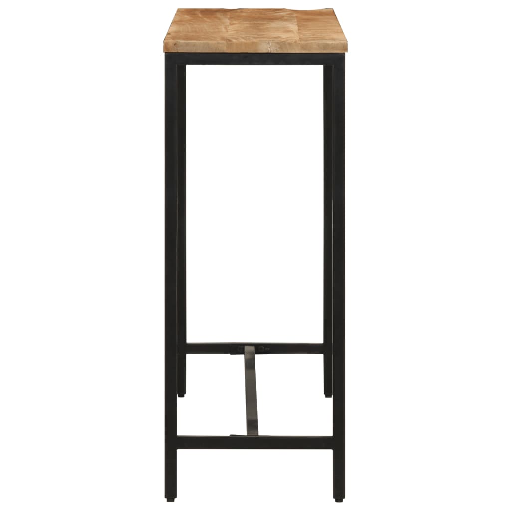 Table console 110x30x75 cm bois de manguier massif brut et fer - XIOS