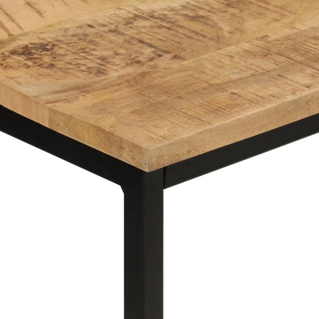 Table console 110x30x75 cm bois de manguier massif brut et fer - XIOS