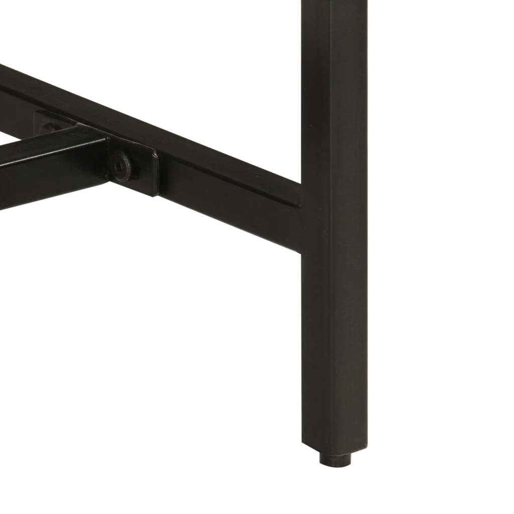 Table console 110x30x75 cm bois de manguier massif brut et fer - XIOS