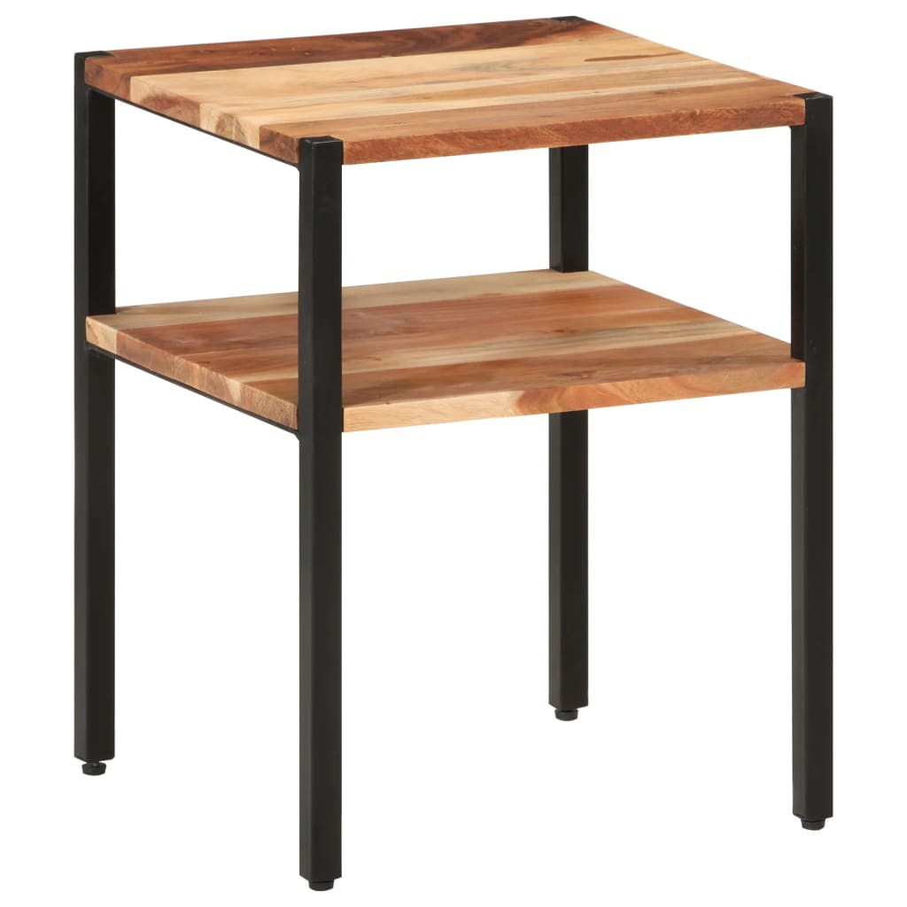 Table d’appoint 35x35x45 cm bois massif d'acacia et fer - XIOS