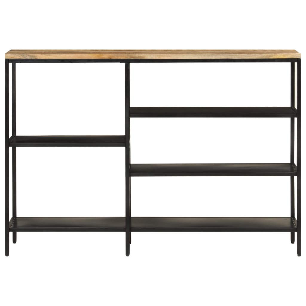 Table console 110x30x75 cm bois de manguier massif brut et fer - XIOS