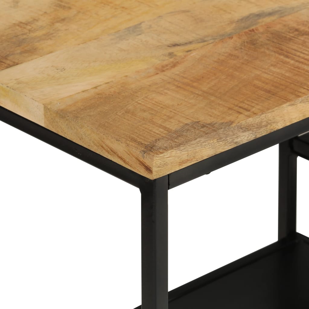 Table console 110x30x75 cm bois de manguier massif brut et fer - XIOS