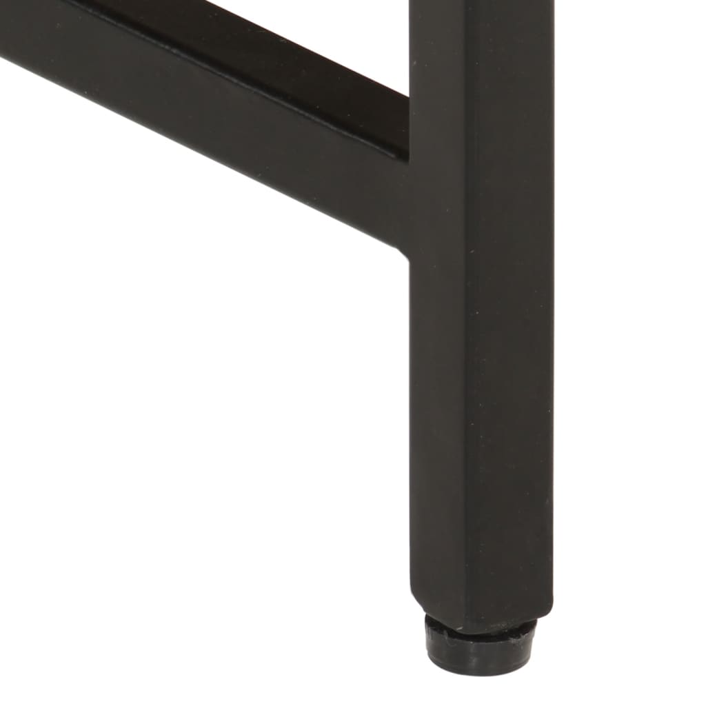 Tables basses gigognes 3pcs bois de manguier massif brut et fer - XIOS