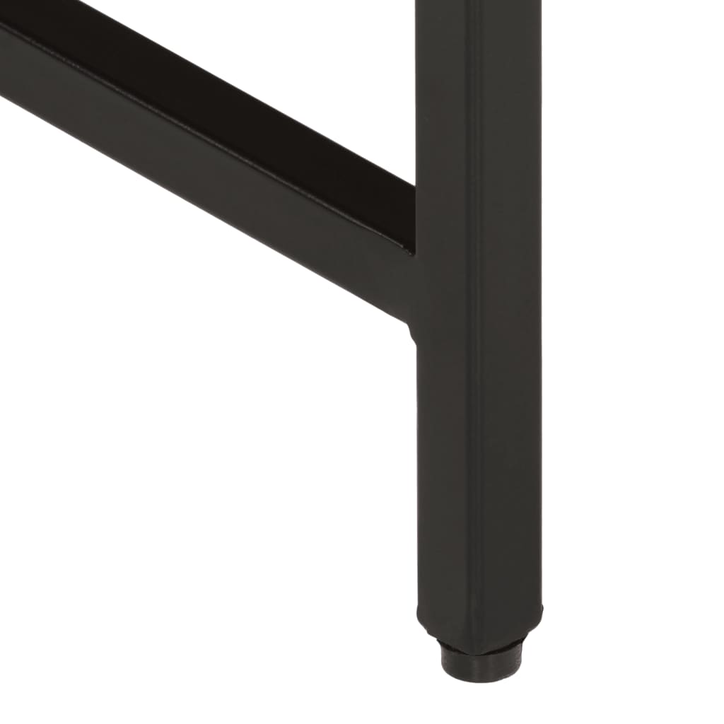 Tables basses gigognes 3pcs bois de manguier massif brut et fer - XIOS