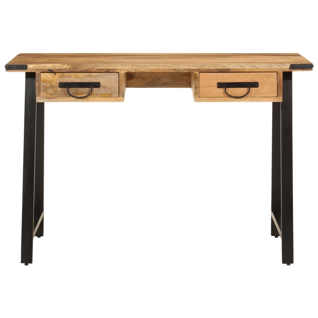 Bureau avec tiroirs 105x55x70 cm bois de manguier massif et fer - XIOS