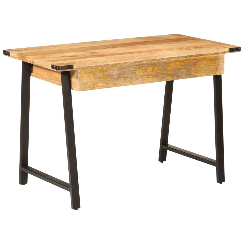 Bureau avec tiroirs 105x55x70 cm bois de manguier massif et fer - XIOS