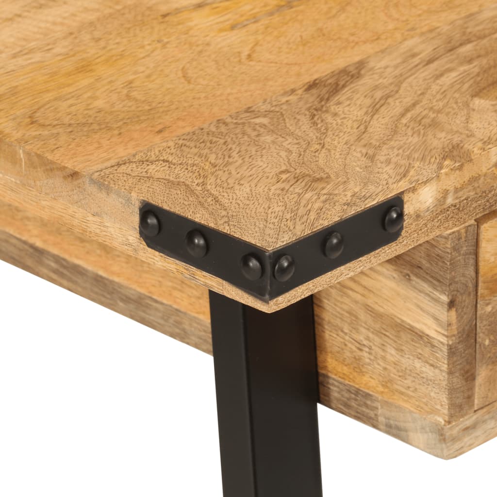Bureau avec tiroirs 105x55x70 cm bois de manguier massif et fer - XIOS