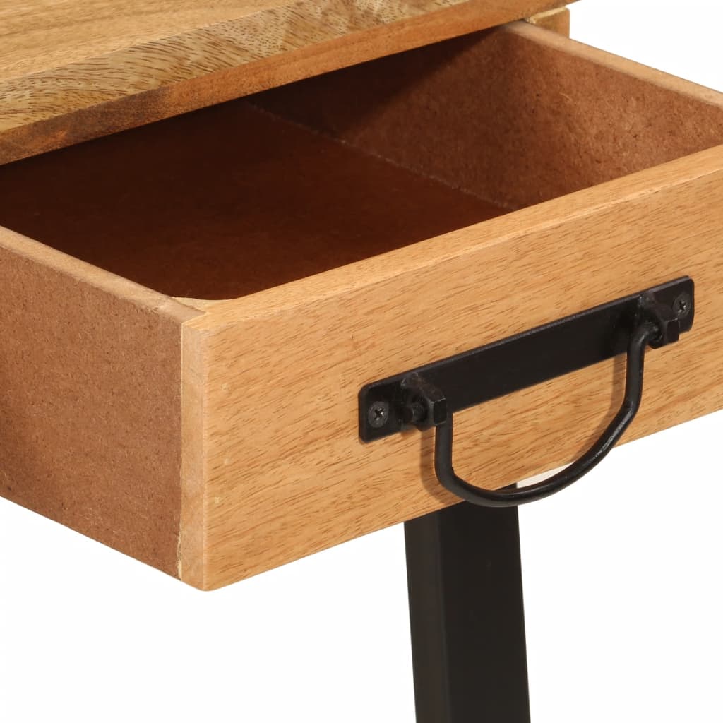 Bureau avec tiroirs 105x55x70 cm bois de manguier massif et fer - XIOS