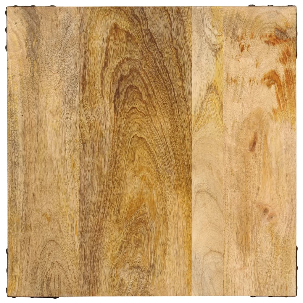 Table d’appoint 45x45x50 cm bois massif de manguier et fer - XIOS