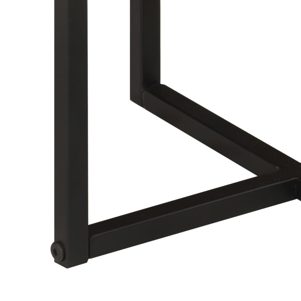 Table basse 45x45x35 cm bois massif acacia et fer - XIOS