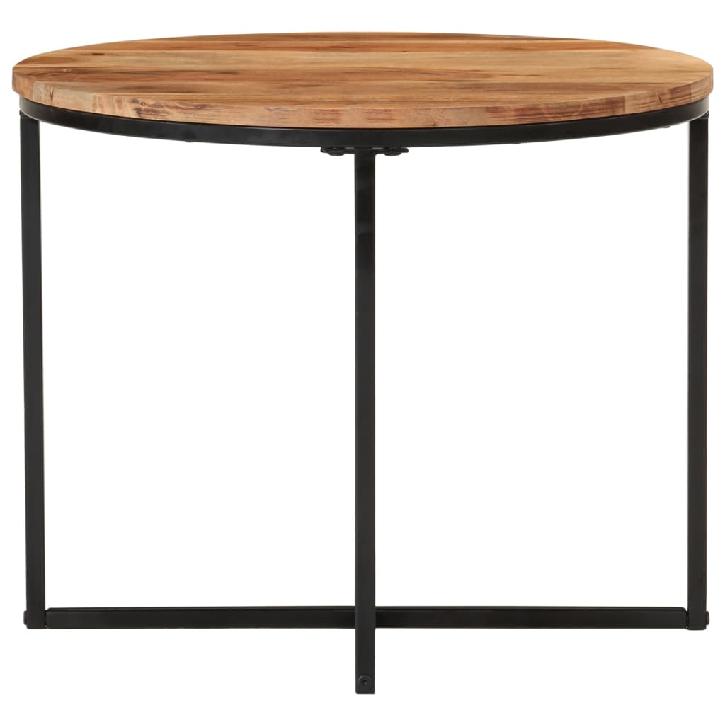 Table basse 55x55x45 cm bois massif acacia et fer - XIOS