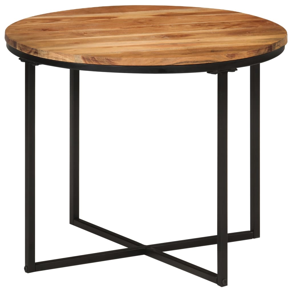 Table basse 55x55x45 cm bois massif acacia et fer - XIOS