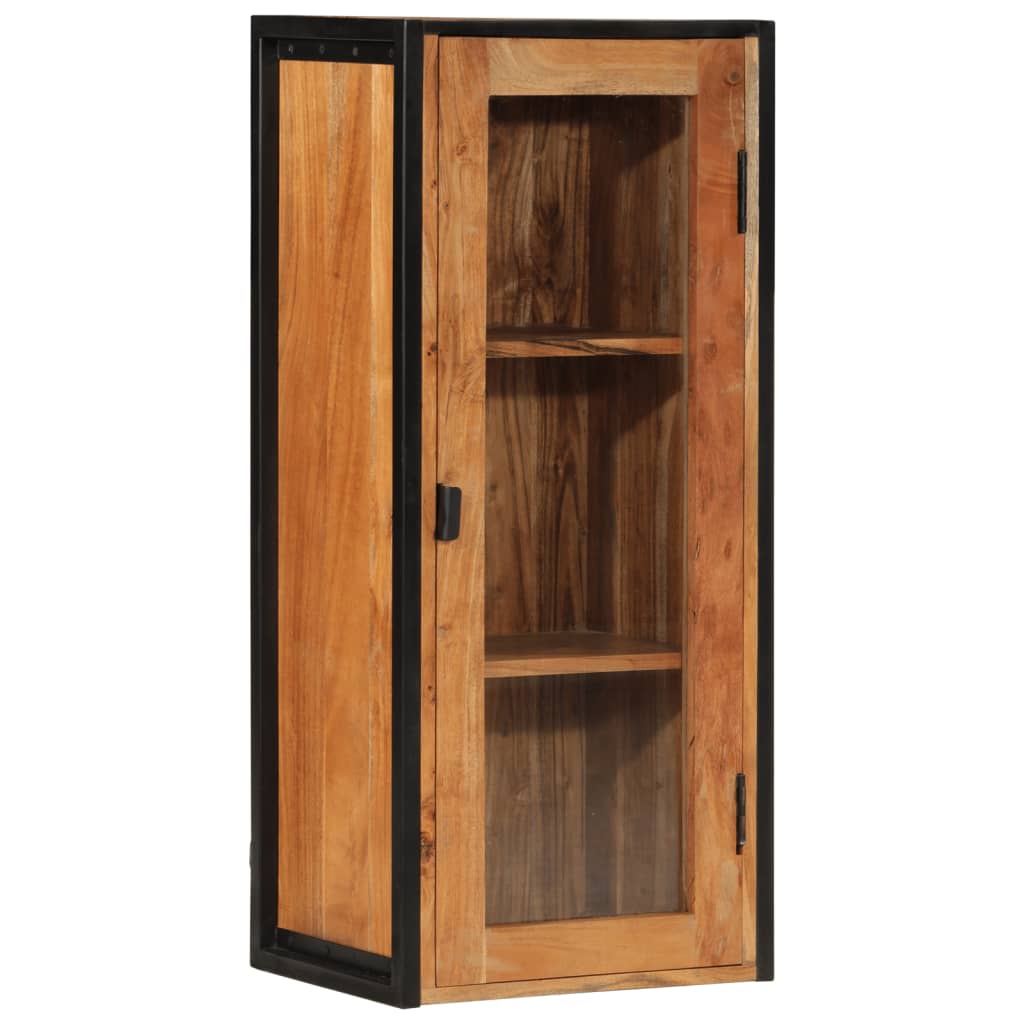 Armoire de salle de bain murale bois massif d'acacia et fer