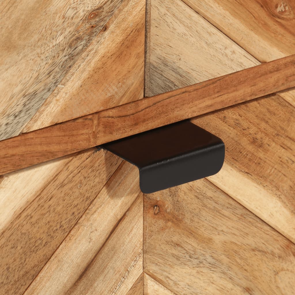 Armoire de salle de bain bois massif d'acacia et fer