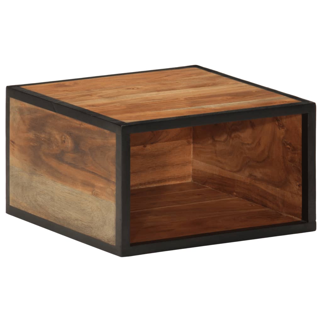 Table de chevet murale 35x35x20 cm bois massif d'acacia - XIOS