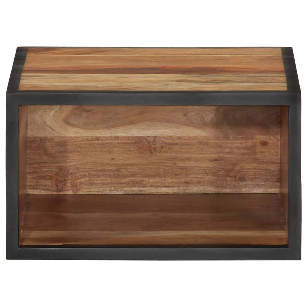 Table de chevet murale 35x35x20 cm bois massif d'acacia - XIOS