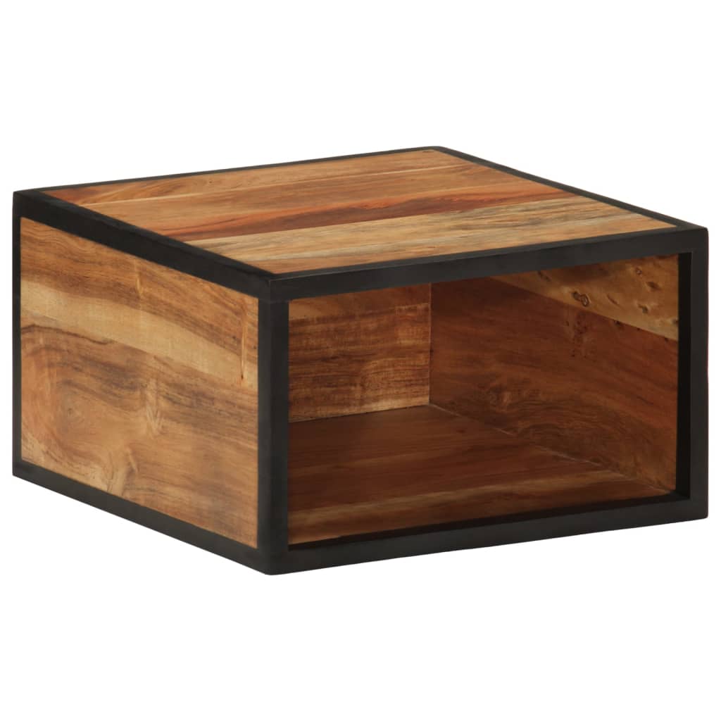 Table de chevet murale 35x35x20 cm bois massif d'acacia - XIOS