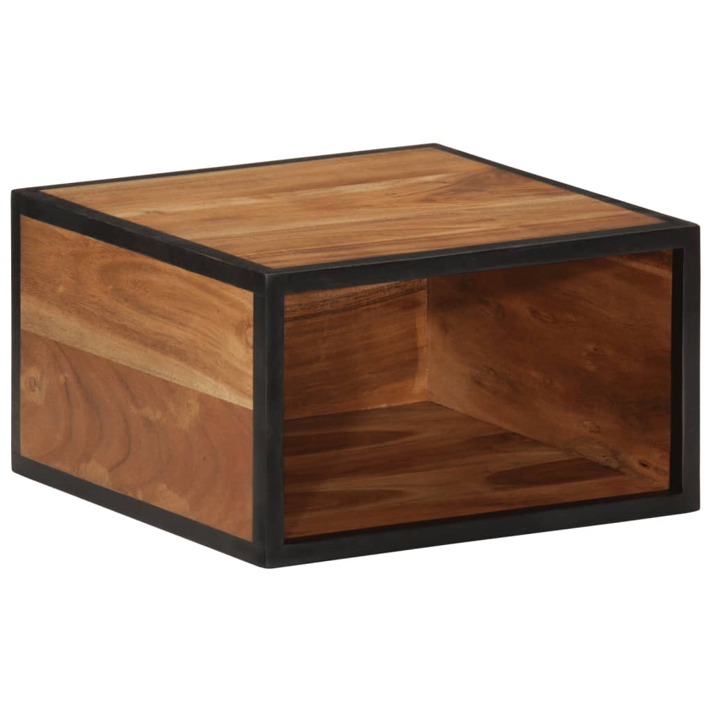 Table de chevet murale 35x35x20 cm bois massif d'acacia - XIOS