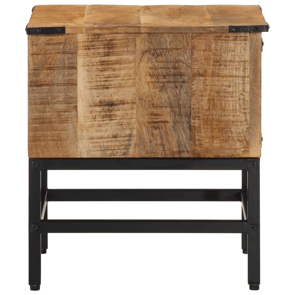 Table de chevet 40x40x45 cm bois de manguier massif - XIOS