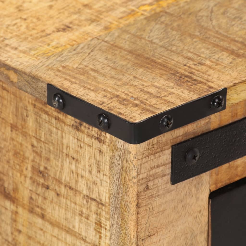 Table de chevet 40x40x45 cm bois de manguier massif - XIOS