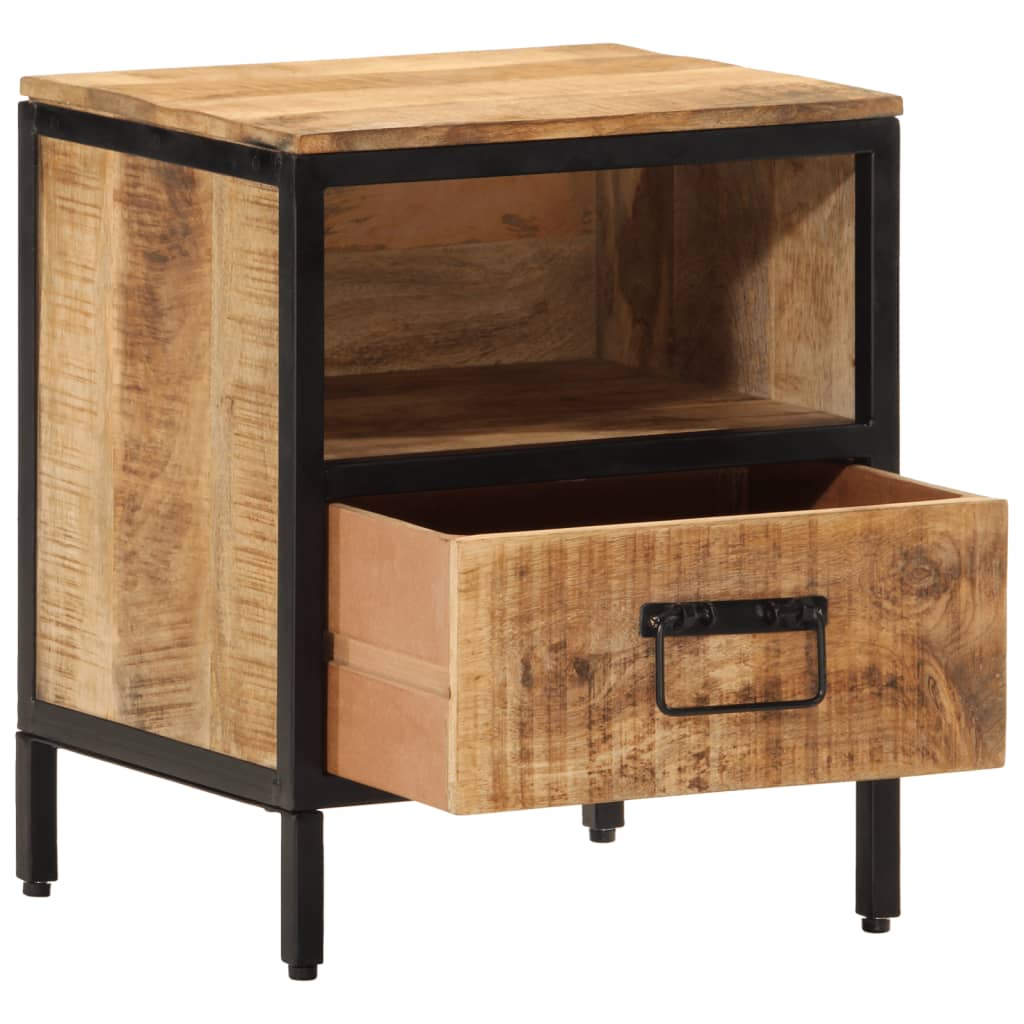 Table de chevet 40x35x50 cm bois de manguier massif - XIOS