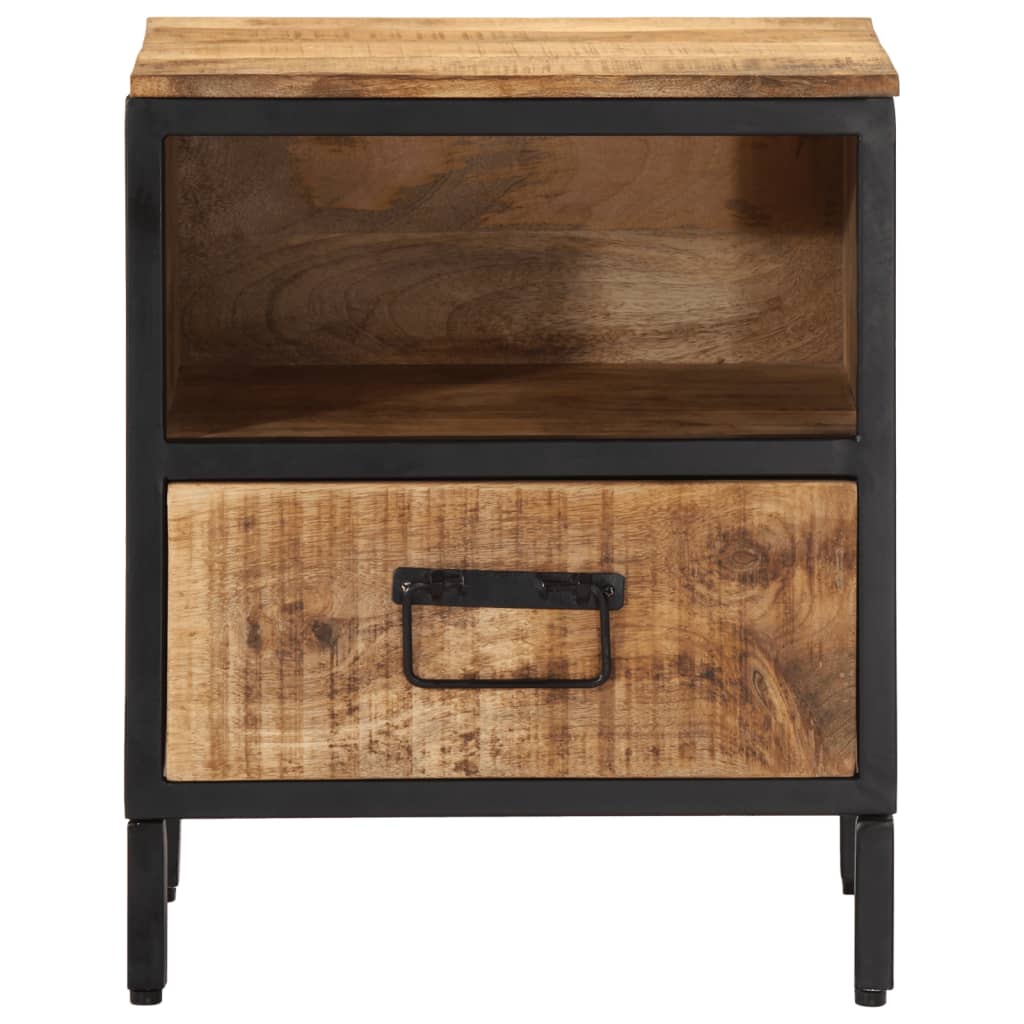 Table de chevet 40x35x50 cm bois de manguier massif - XIOS