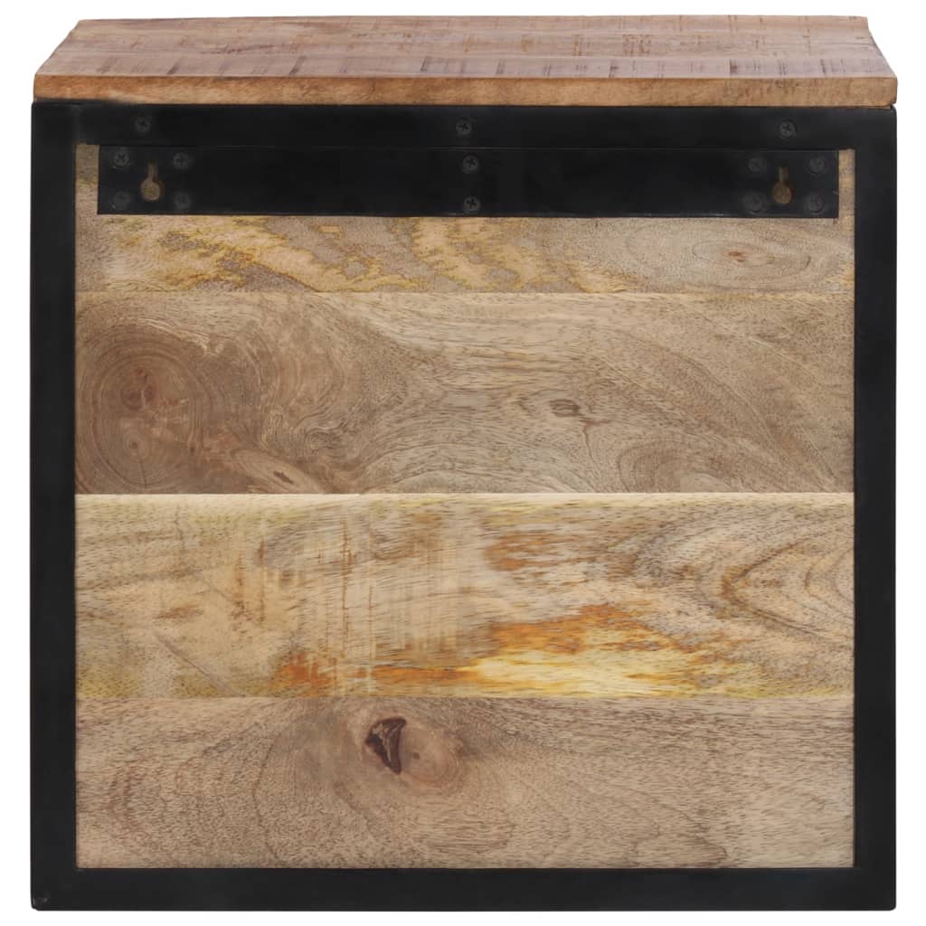Table de chevet 40x35x40 cm bois de manguier massif - XIOS