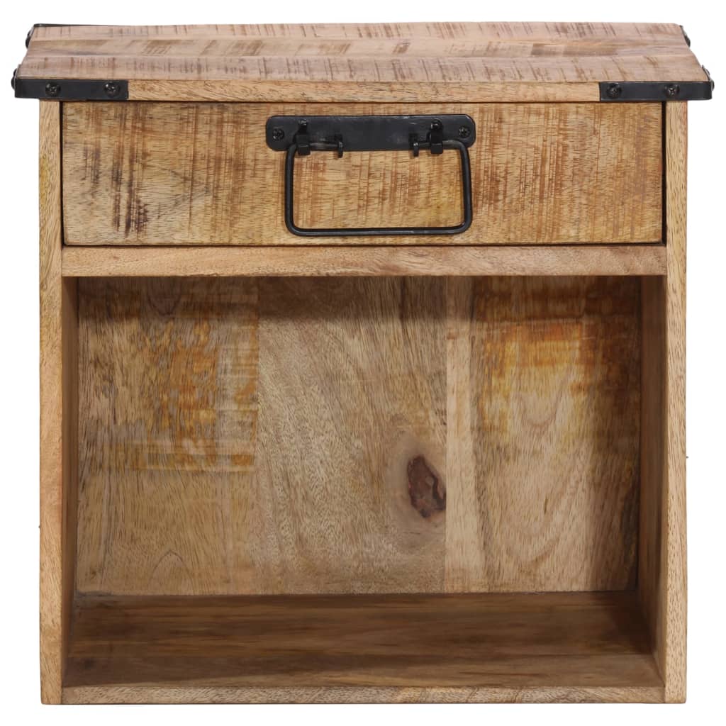 Table de chevet 40x30x37 cm bois de manguier massif - XIOS