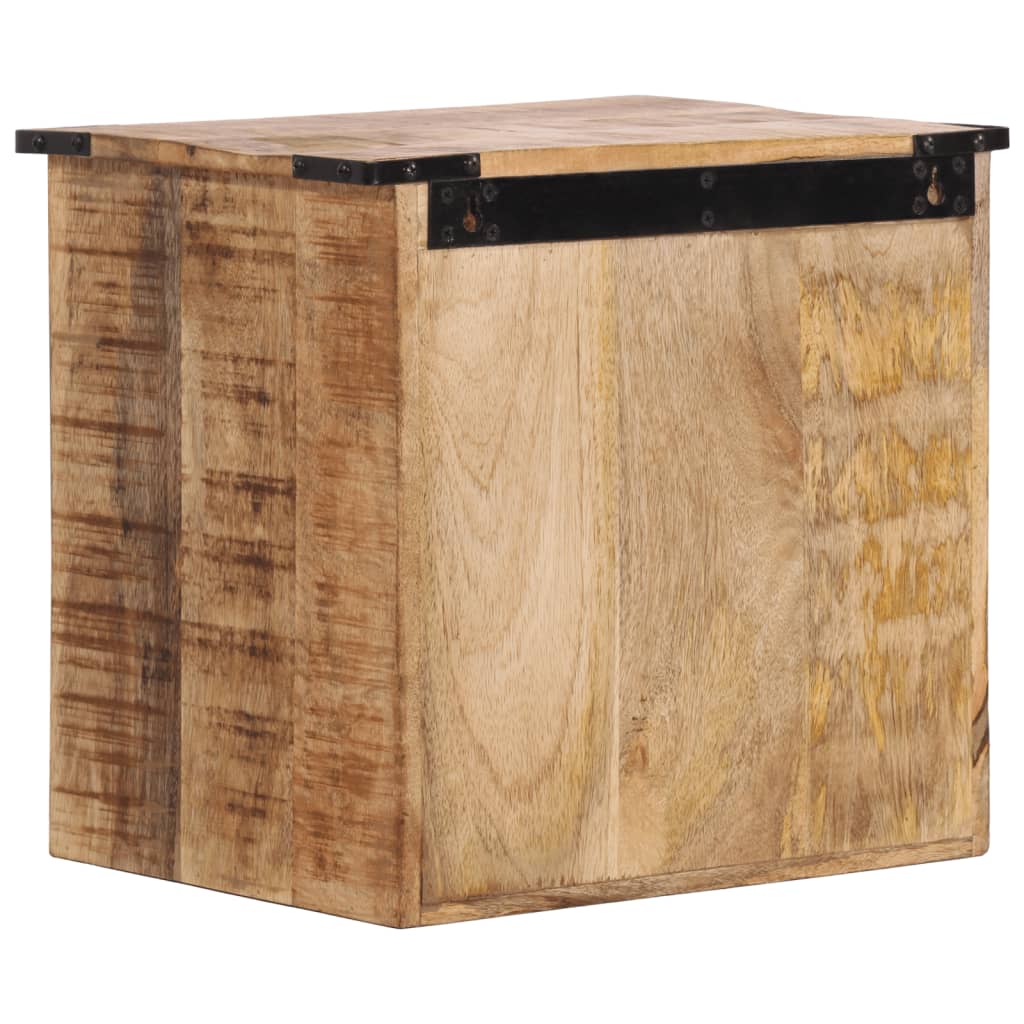Table de chevet 40x30x37 cm bois de manguier massif - XIOS