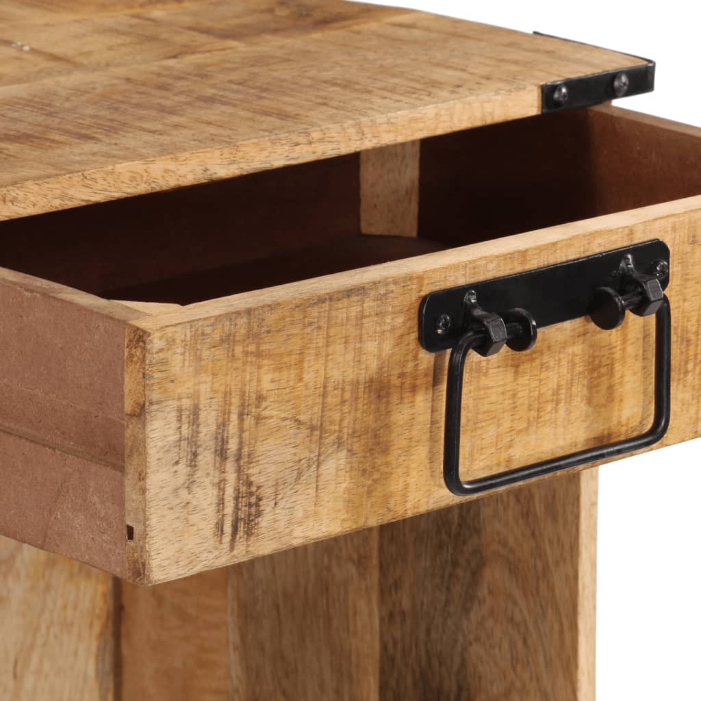 Table de chevet 40x30x37 cm bois de manguier massif - XIOS