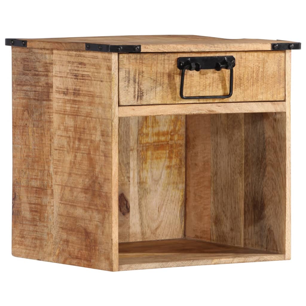 Table de chevet 40x30x37 cm bois de manguier massif - XIOS