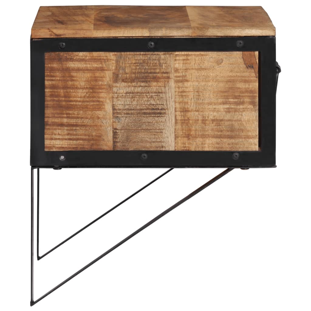 Table de chevet 40x35x40 cm bois de manguier massif - XIOS