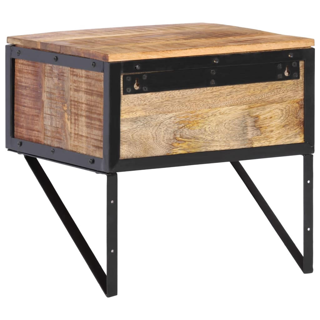 Table de chevet 40x35x40 cm bois de manguier massif - XIOS