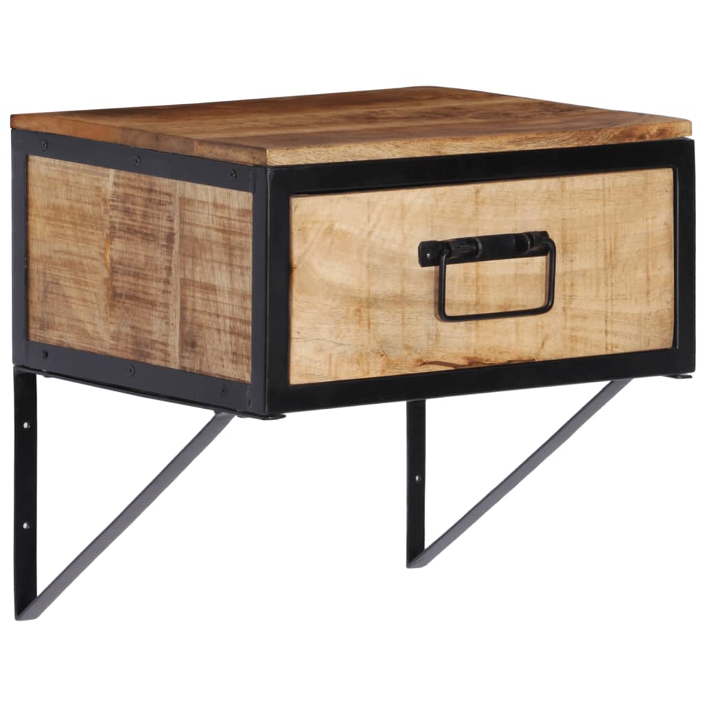 Table de chevet 40x35x40 cm bois de manguier massif - XIOS