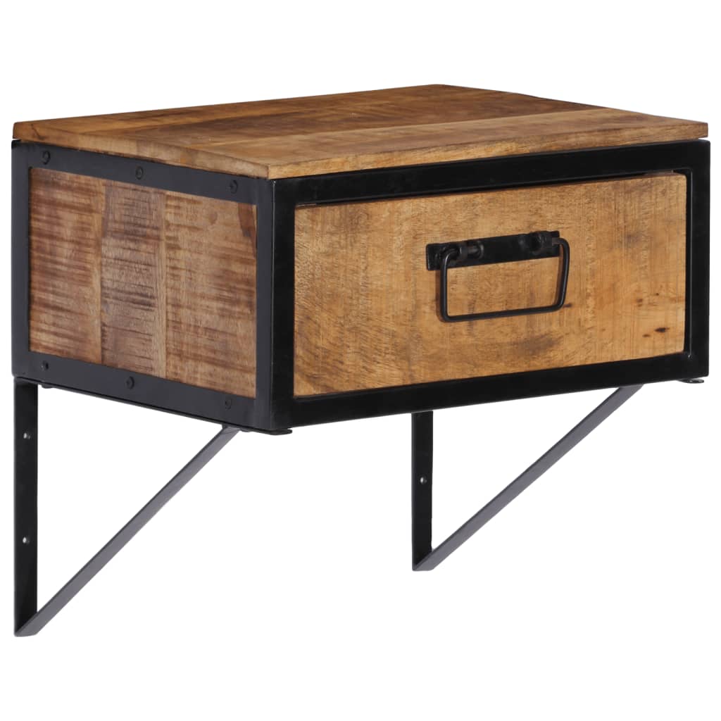 Table de chevet 40x35x40 cm bois de manguier massif - XIOS