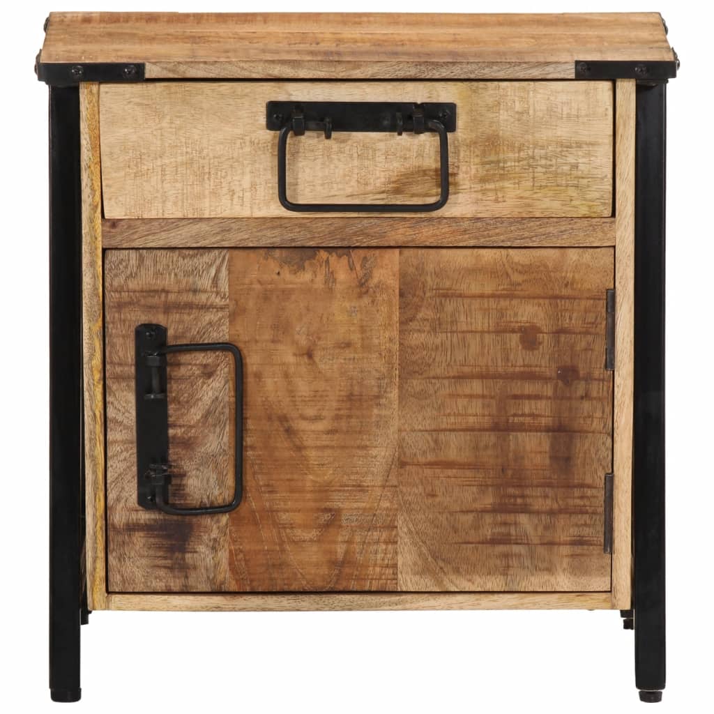 Table de chevet 40x30x42 cm bois de manguier massif - XIOS