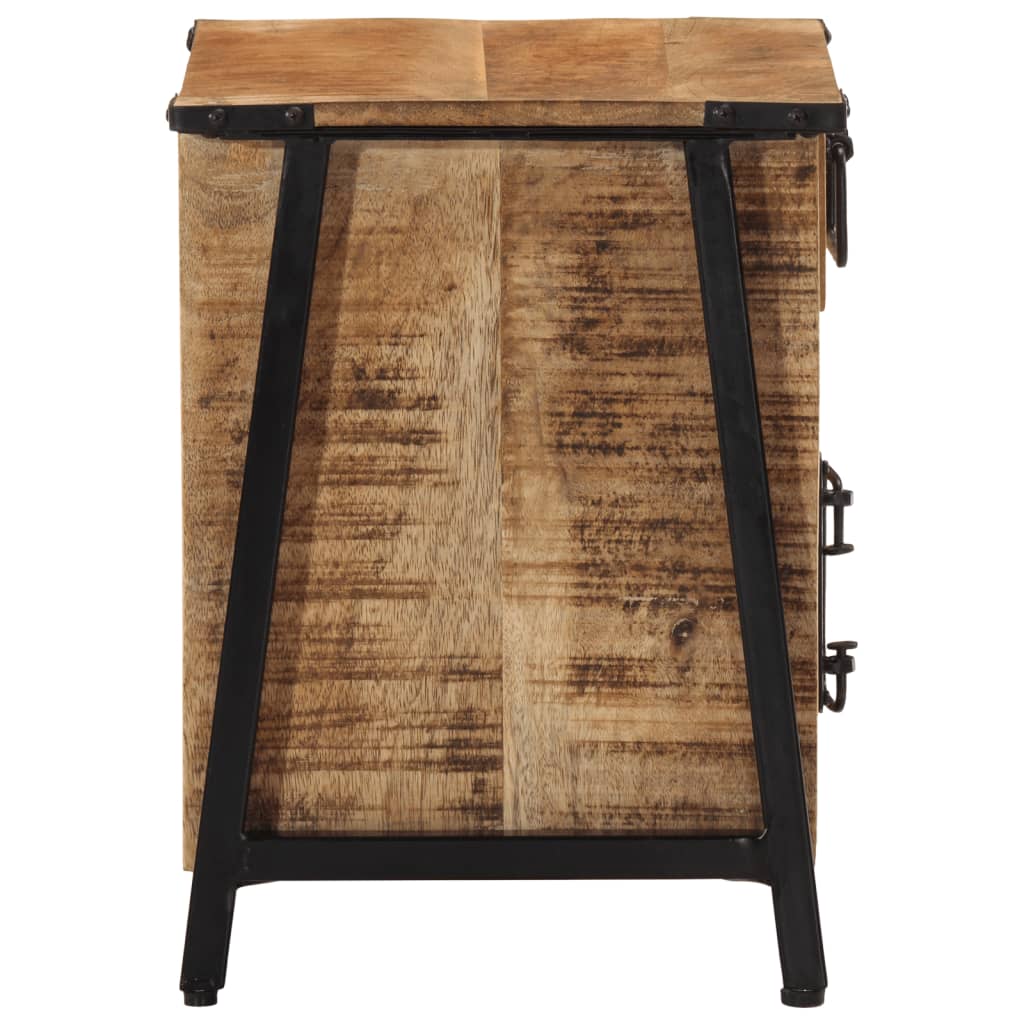Table de chevet 40x30x42 cm bois de manguier massif - XIOS