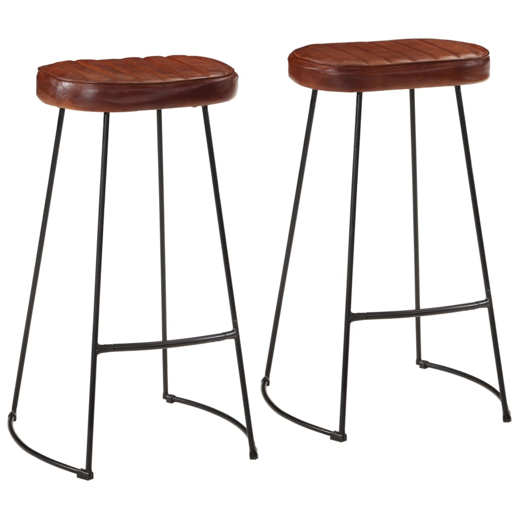 Tabourets de bar Gavin lot de 2 marron foncé 44x37,5x78 cm - XIOS